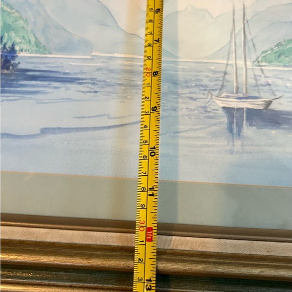 Lovely Sailboat Print beautiful colours and aspect as it sails down the inlet - Picture 12 of 16